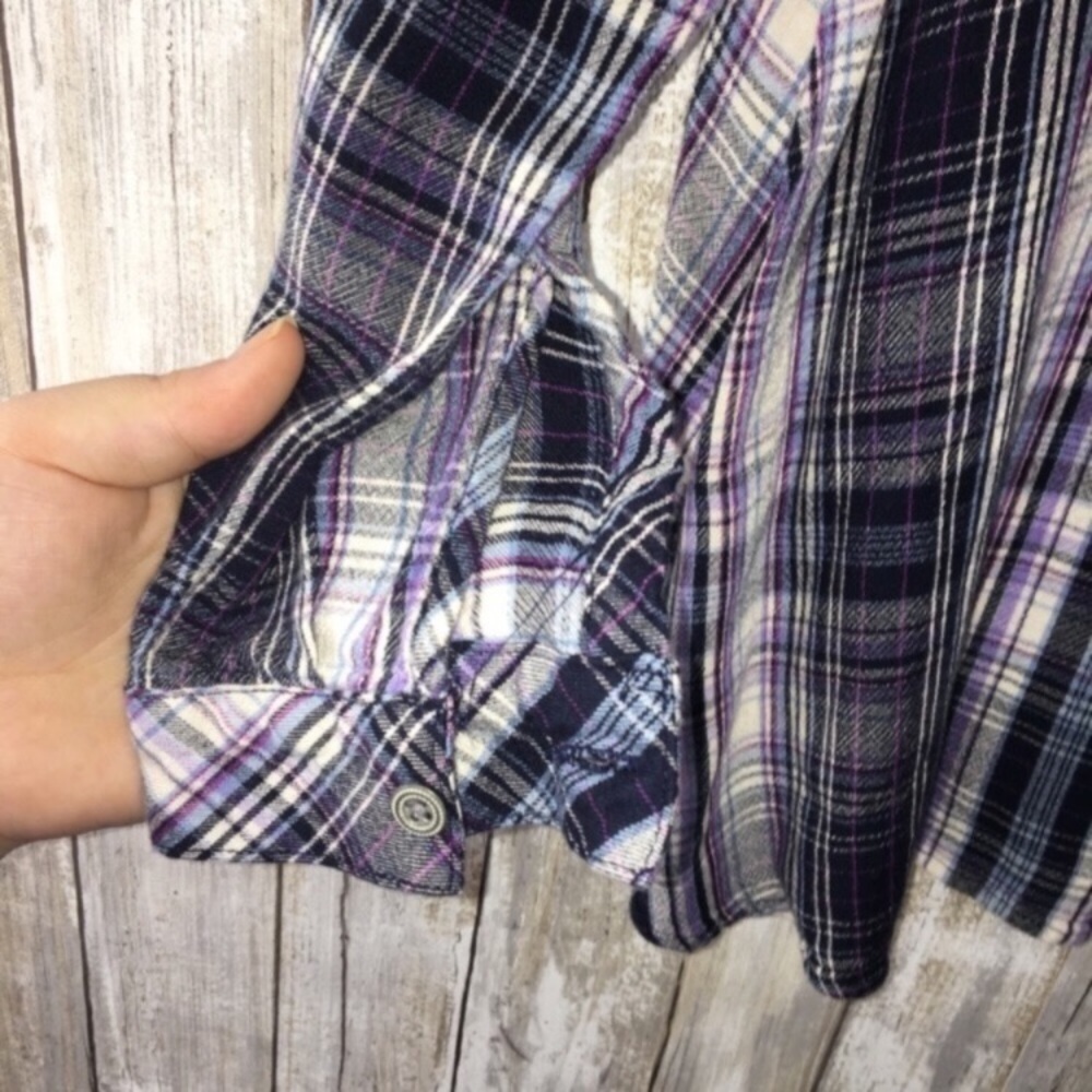 J. Jill Purple Plaid Button Down - Picture 3 of 5